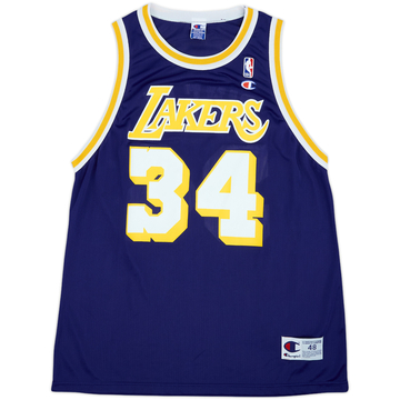 1996-99 LA Lakers O'Neal #34 Champion Maillot extérieur - 8/10 - (XL)