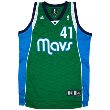 2006-09 Dallas Mavericks Nowitzki #41 adidas Maillot Swingman alternatif - 7/10 - (L)