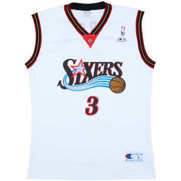 2000-06 Philadelphia 76ers Iverson #3 Maillot domicile Champion - 9/10 - (L)