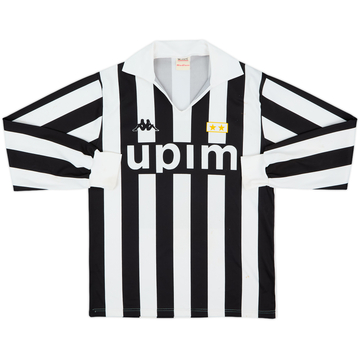 1989-90 Juventus Maillot Domicile Basique ML #11 - 6/10 - (M)