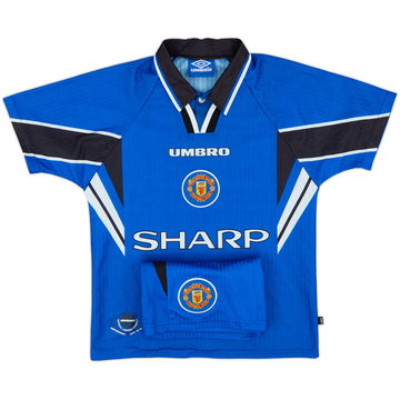 1996-98 Manchester United Maillot et Short Third - 9/10 - (L.Boys)