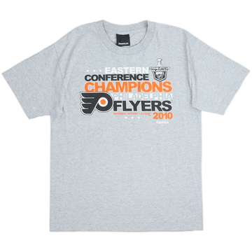2010 Philadelphia Flyers Champions de la Conférence Est Reebok T-shirt - 8/10 - (XL.Boys)