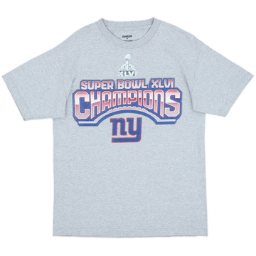 2012 New York Giants Super Bowl XLVI Champions Reebok T-shirt - 8/10 - (M)