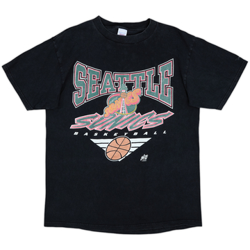 1995-96 Seattle SuperSonics Logo 7 T-shirt graphique - 7/10 - (L)