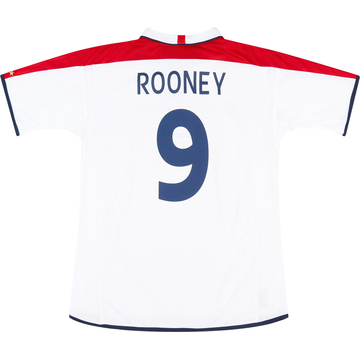 2003-05 England Maillot Domicile Rooney #9 - 6/10 - (S)