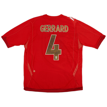 2006-08 England Maillot extérieur Gerrard #4 - 5/10 - (XL)