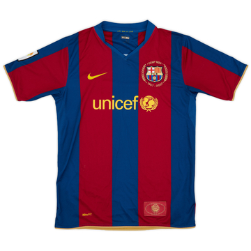 2007-08 Barcelona Maillot Domicile - 7/10 - (XL Garçon)