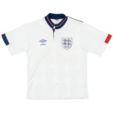 1987-90 England Maillot Domicile - 8/10 - (L.Boys)