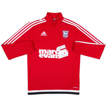 2015-16 Ipswich adidas 1/4 Zip Haut d'entraînement - 8/10 - (S)