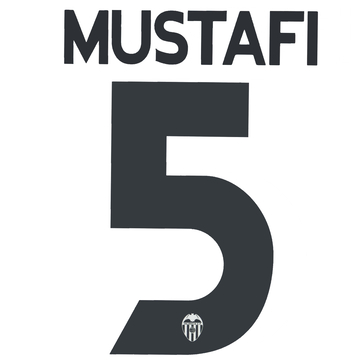 Flocage Mustafi #5 domicile Valencia 2015-16