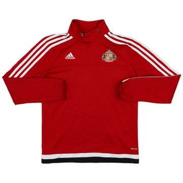 2015-16 Sunderland adidas 1/4 zip top d'entraînement - 9/10 - (M.Boys)