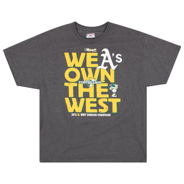 2013 Oakland Athletics Champions de la division AL West T-shirt graphique Majestic XL