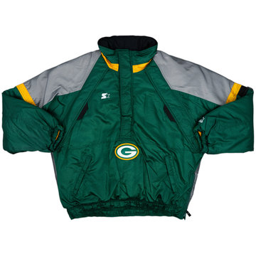 1990s Green Bay Packers Starter 1/2 Zip Imperméable - 8/10 - (XL)