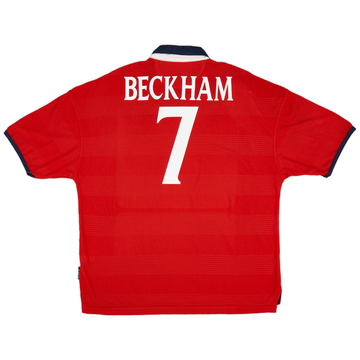 1999-01 England Away Shirt Beckham #7