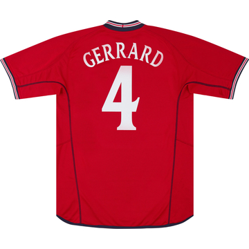 2002-04 England Maillot extérieur Gerrard #4 - 9/10
