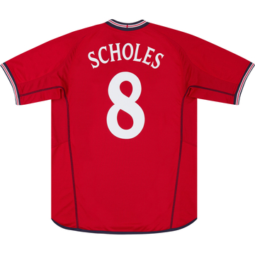 2002-04 England Maillot extérieur Scholes #8 - 8/10