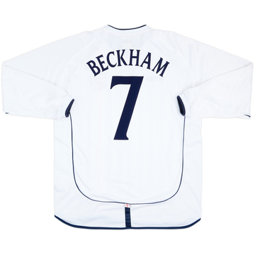 2001-03 England Maillot Domicile ML Beckham #7