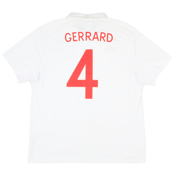 2009-10 England Home Shirt Gerrard #4