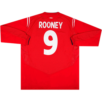 Maillot ML Angleterre Extérieur 2004-06 Rooney #9 - 8/10 - (XXL)