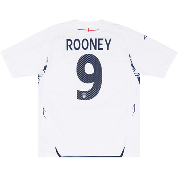 2007-09 England Maillot Domicile Rooney #9 - 8/10