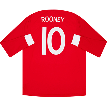 2010-11 England Maillot Extérieur Manches Longues Rooney #10 - 8/10 - (XL)