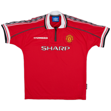 1998-00 Manchester United Maillot Domicile - 9/10 - (Garçons L)
