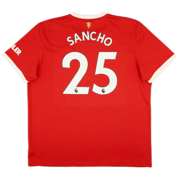 2021-22 Manchester United Maillot Domicile Sancho #25 - 9/10 - (XXL)