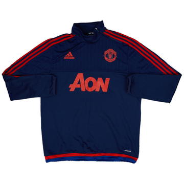2015-16 Manchester United adidas Sweat-shirt zippé 1/4 - 8/10 - (L)