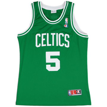 2007-10 Boston Celtics Garnett #5 Maillot extérieur authentique Champion - 5/10 - (L)