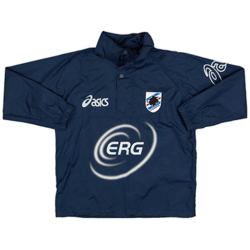 2002-03 Sampdoria Asics Veste de pluie 1/4 zip - 9/10 - (XL.Boys)