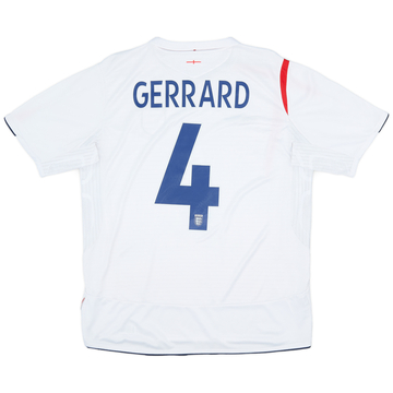 2005-07 England Maillot Domicile Gerrard #4 - 6/10 - (L)