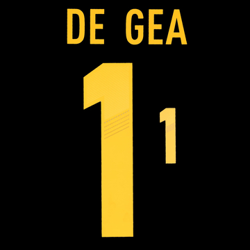2012-14 Espagne GK De Gea #1 Kit de flocage Jaune