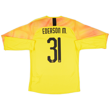 2019-20 Manchester City Maillot GK Version joueur Ederson.M #31 (L)