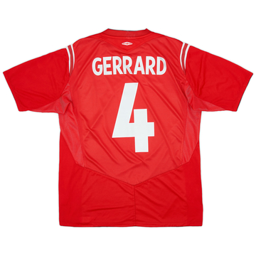 2004-06 England Maillot extérieur Gerrard #4 - 6/10 - (L)