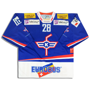 2013-14 Kloten Flyers Gerber #28 Maillot Ochsner (Domicile) XL