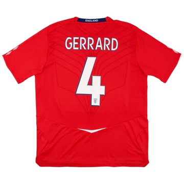 2008-10 England Maillot extérieur Gerrard #4 - 6/10 - (XL)
