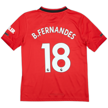 2019-20 Manchester United Maillot domicile B.Fernandes #18 - 8/10 - (S.Boys)