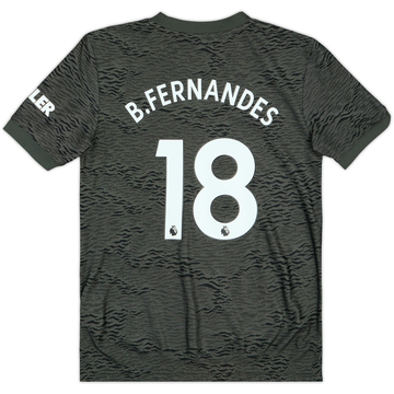 2020-21 Manchester United Maillot extérieur B.Fernandes #18 - 9/10 - (M.Boys)