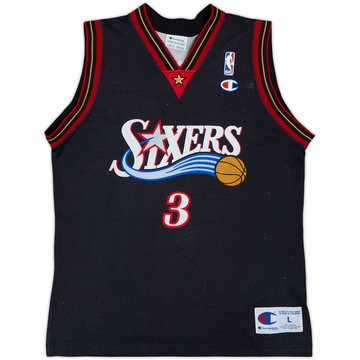 2000-06 Philadelphia 76ers Iverson #3 Champion Maillot extérieur - 7/10 - (L.Boys)
