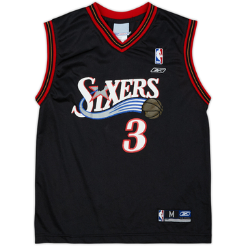 2002-06 Philadelphia 76ers Iverson #3 Reebok Maillot extérieur - 4/10 - (M.Boys)
