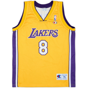 1999-06 LA Lakers Bryant #8 Champion Maillot domicile - 9/10 - (XL.Boys)