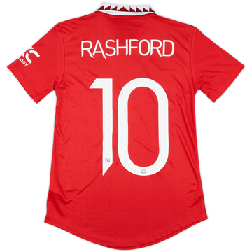 2022-23 Manchester United Maillot Domicile Rashford #10 Femme XS