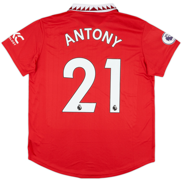 2022-23 Manchester United Maillot Domicile Antony #21 (Femme XL)