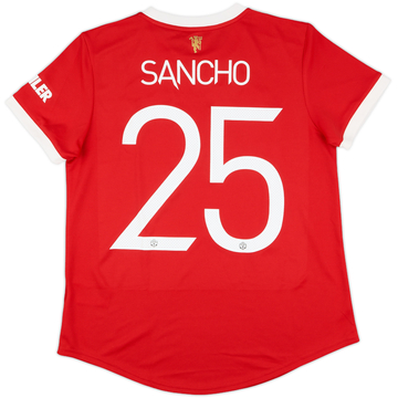 2021-22 Manchester United Maillot Domicile Sancho #25 (Femme L)
