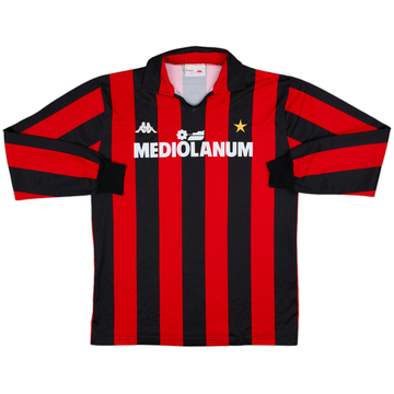 1988-89 AC Milan Maillot Domicile Manches Longues - 5/10 - (M)