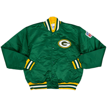 Veste universitaire en satin Starter Green Bay Packers des années 1980 - 8/10 - (S)