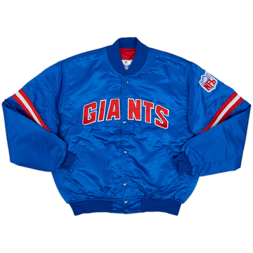 1980s New York Giants Starter Blouson universitaire en satin - 8/10 - (L)
