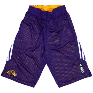 2013-14 LA Lakers adidas Short d'entraînement réversible (S)