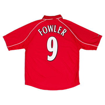 2000-02 Liverpool Maillot Domicile Fowler #9 - 6/10 - (S)