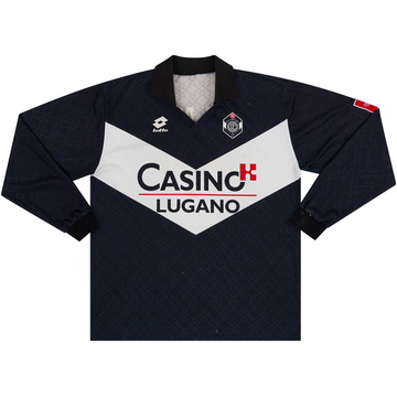 1996-97 Lugano Maillot de Match Domicile ML #8